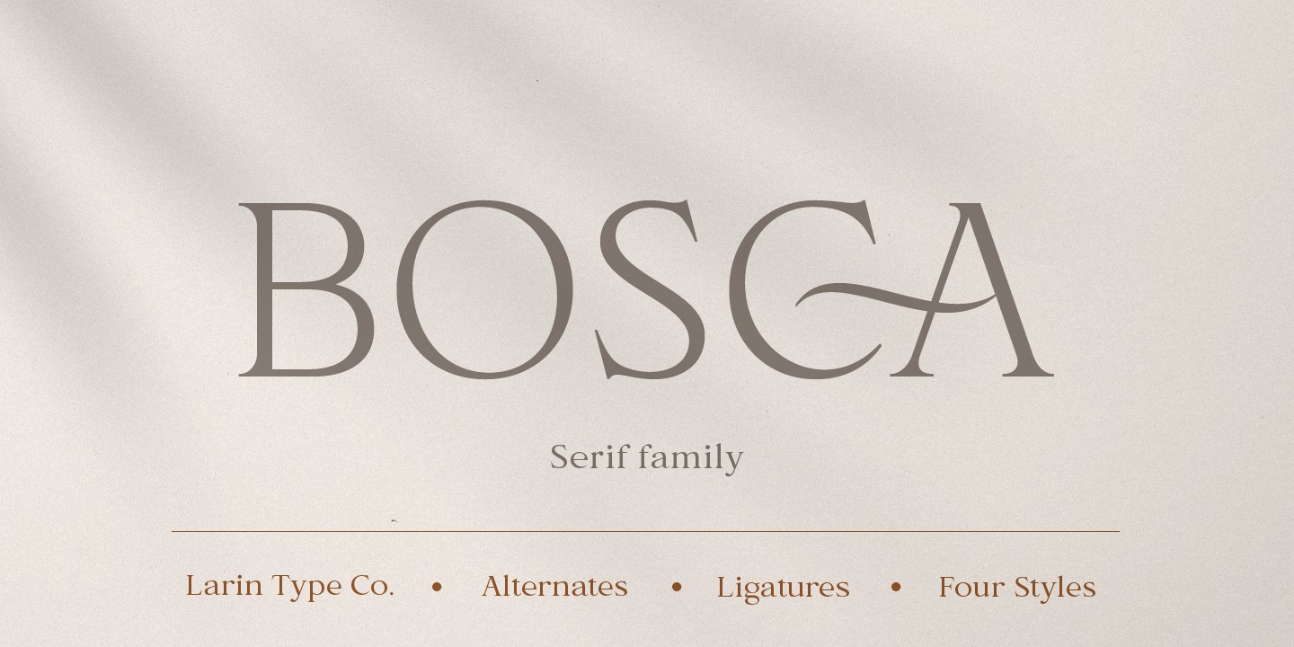 Пример шрифта Bosca